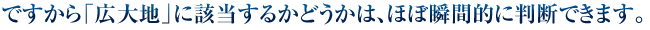 ですから「広大地」に該当するかどうかは、ほぼ瞬間的に判断できます。